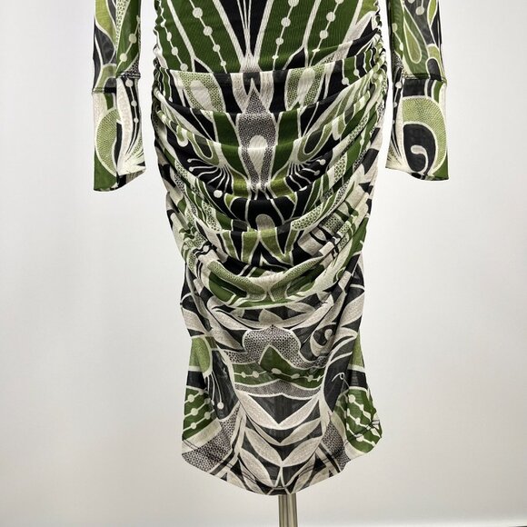 NWOT Farm Rio Lace Nature Tulle Midi Dress Long Sleeves Size S Multicolor - Picture 6 of 15